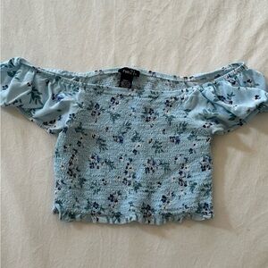 Rue21 Floral Off the Shoulder Crop Top